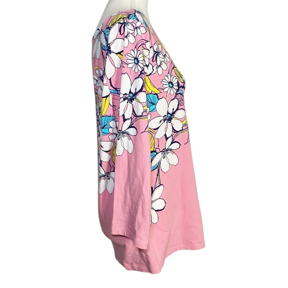 Talbots Pink Floral Blouse - Picture 3 of 12